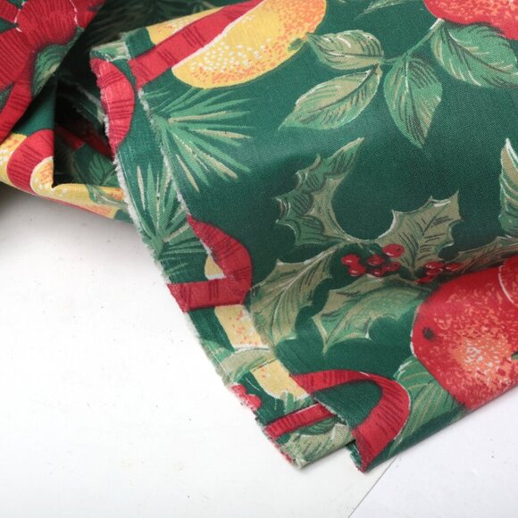 Christmas Fabric 61x94" Tablecloth Crafting Sewing Holiday Festive Berries Holly - Picture 6 of 6